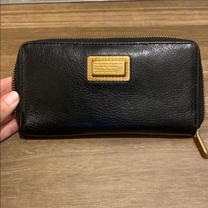 Black leather wallet